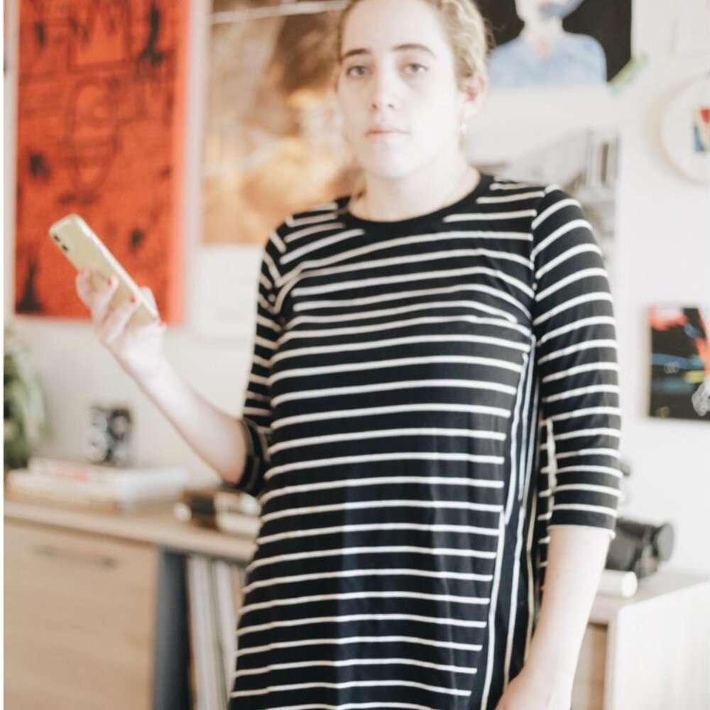 Zara Stripe 3/4 Sleeve Dress